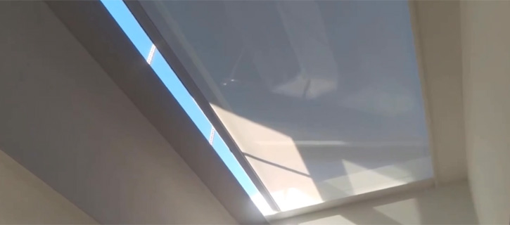 motorised skylight roller blinds